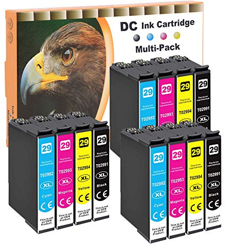 D&C Kompatibel für Epson 29 29XL für Epson Expression Home XP-430 XP-430 Serie XP-235 XP-342 XP-432 XP-435 XP-442 XP-445 XP-452 XP-455 XP-245 XP-247 XP-255 XP-257 XP-452 XP-455 (12x Druckerpatronen)