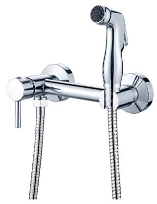 Ibergrif M22013, Monomando Empotrar para Bidé Wc, Grifo Bidet con Agua Fría Caliente, Cromo