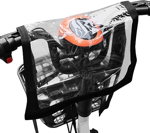 Mobility Scooter Control Panel Cover,Tiller Wtaerproof Panels Case, Console Cover Waterproof, Easy Fix, Rain Protector, for Use When Riding Out in Rainy Days, 72 * 60 * 36cm (Black)