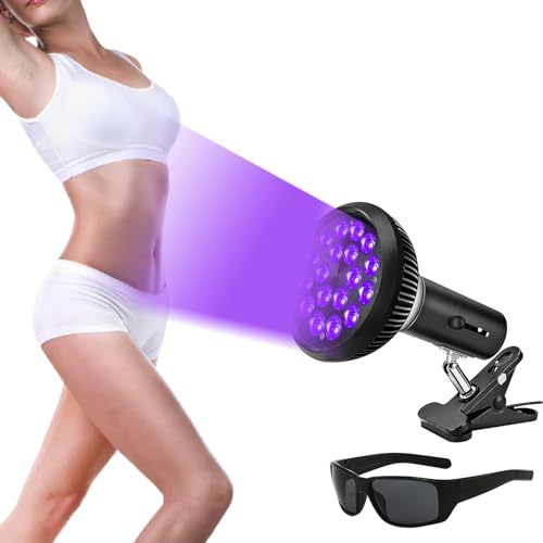 Bräunungslicht Solarium Portable Tanning Lamp für Home Gesichtsbräunung Tageslicht für Gesicht und Körper für zu Hause with Adjustable Stand and Hanging Hooks