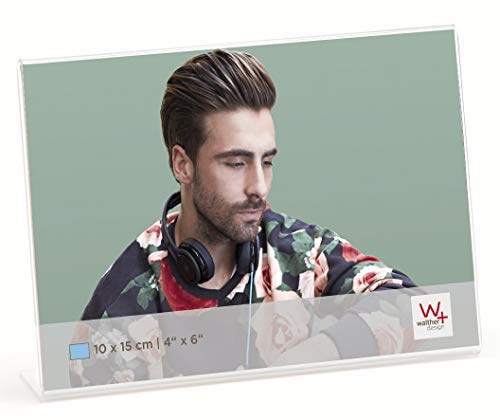 walther design Bilderrahmen 10 x 15 cm Kunstglas Querformat Portraitrahmen ASQ1015