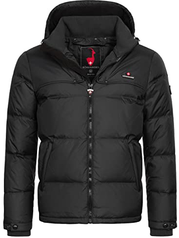 Höhenhorn, Chaqueta de plumón de invierno para hombre Bristen, acolchada, Negro , L