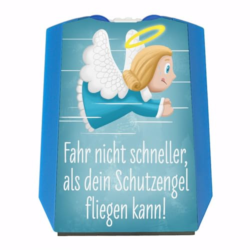 speecheese Schutzengel beim Autofahren Parkscheibe mit Eiskratzer und 2 Einkaufswagenchips Parkuhr mit Schutzengel Geschenkidee für Fahranfänger oder als kleines Mitbringsel zum ersten