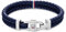 Tommy Hilfiger Jewelry Armband für Herren aus Leder mit Edelstahlverschluss - Erhältlich aus Blau oder Schwarz