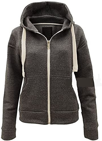 Women's Hoodies Plus Size Zip Up Hoodies For Women UK Fleece Hoodies Women Black Hoodie Womens Oversized Hoodie Women Zip Up Hoodie Ladies Zip Up Hoodies -Charcoal-6XL