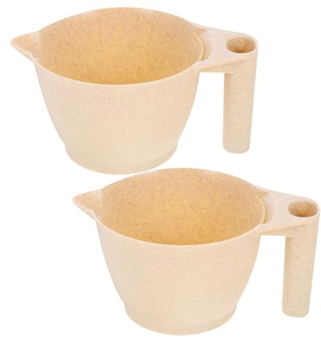 Lurrose Hair Dye Bowl Blonde Hair Dye Blonde Hair Dye 2pcs Hair Dye Bowl Plastic Color Mixing Tint Bowls Diy Oil Treatments Tools for Salon Hairdressing, Beige Facial Tools Facial Tools