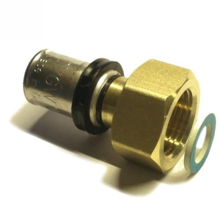 Sanpro THPRESS Pressfitting Verschraubung mit IG Überwurfmutter, Größe 26x3 - Gewinde 1 1/2'