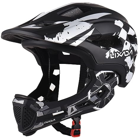 Kavolet Kinderhelm Integriert Fahrradhelm Kinder Jugend Fullface Helm mit Abnehmbarem Kinnschutz BMX MTB Downhill Helm für Radfahren Skateboarden Rollschuhlaufen