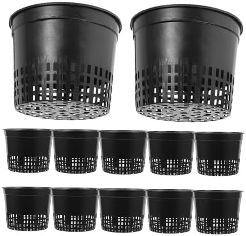 iplusmile 12pezzi Vasi in Rete Plastica Per Coltivazione Vasi Da Piantagione Cestini in Plastica Per Piantagione Da Vivaio Piccoli Contenitori Per Piante