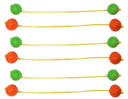 Pegciuho 6 Pezzi Ladderball Bolas Ladder Game Palline Sportive di Ricambio Palline da Golf Palline da Lancio per Allenamento in Giardino, Arancione E Verde