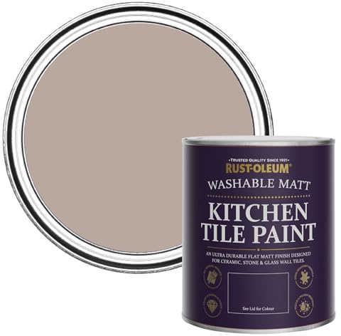Rust-Oleum Water-Resistant Kitchen Tile Paint in Matt Finish - Oatfield 750ml