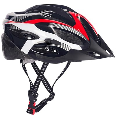 Casco Da Bicicletta – Casco Da Mountain Bike Leggero Regolabile Scocca Assorbente Gli Urti Attrezzature Da Ciclismo Ventilato | Bici per Uomini E Donne, Ideale per Il Trail on Ro