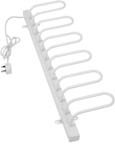 Asciuga scarponi da parete, stendibiancheria for 6 scarpe, design salvaspazio, essenziale for la famiglia, asciugatura rapida (bianco)(British standard plug)