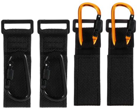 COLLBATH 4 Piezas Ganchos para Bolsas de Pañales para Cochecito, Clip Antideslizante y Ligero de Nylon y Aleación de Aluminio, Accesorios Aplicables para Carrito de en Guardería