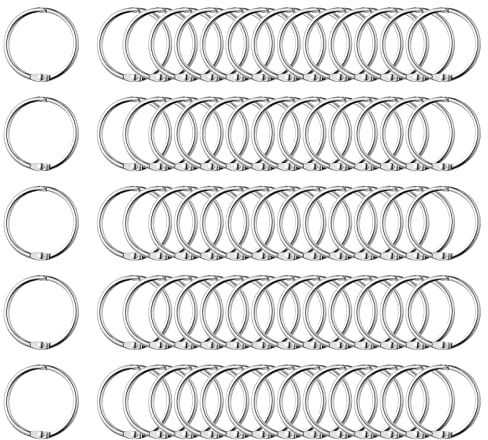 120 Stück Binder Ringe 15mm, Lose Blatt Buch Ringe Heftring Metallring Buchbinder für Scrapbook Album Notizbuch Karteikarten(Silber)