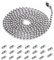 Sctmda Kugelkette 10 Meter Länge Kugelkette aus Edelstahl 2,4mm Durchmesser Eisenkugel Ketten Perlen Rollenkette Perlenkette Verlängerungmit 20 Passenden Anschlüssen für DIY Handwerk Dekoration Silber