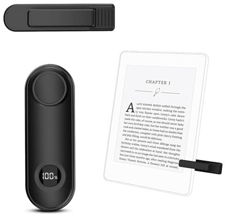 RF Télécommande Tourne Pages pour Kindle Paperwhite Scribe Oasis, Tourne-Page pour iPhone, iPad, tablettes Android déclencheurs à Distance, Noir