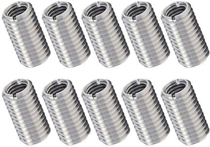 Pack of 10 Threaded Insert, Threaded Sleeve, M8 to M6, Stainless Steel Reducing Nuts, Threaded Sleeves, Threaded Adapter Threaded Socket, Screw-in Nuts, Female Thread Threaded Nuts, Thread Reduction