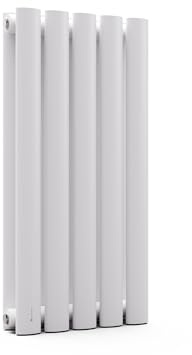 blumfeldt Radiateur Mural - 360 W Design Mural, Acier Thermolaqué, Double Couche, Raccordement Central ½, Installation Murale Facile, pour Salle de Bain, Salon & Bureau, 60x30 cm, Blanc