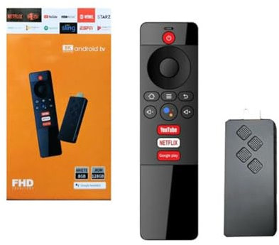Android TV Stick 8K 8GB RAM 128GB ROM Mando Control Voz HDMI Streaming Ultra HD