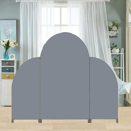 Elegant 3pcs/set Half Round Wedding Arch Cover Stretchy Spandex Arch Backdrop Frame Stand Cover for Wedding Banquet Party Decor (140/220cm)