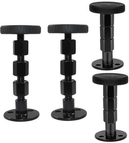 ZHAOYCSH 4 Separadores de Cama Ajustables Antivibraciones con Roscado 30-110mm, Tope de Cama Estabilizador, Soporte para Viga Central, Protección de Pared para Marco de Cama, Camas, Sofás y Mesas