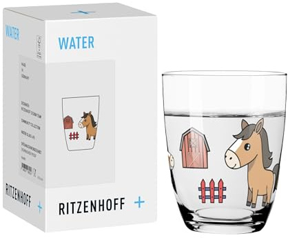 RITZENHOFF Kids Design Team 8361007 - Bicchiere da acqua da 210 ml, motivo colorato per bambini pieno di fantasia e avventura, prodotto in Germania