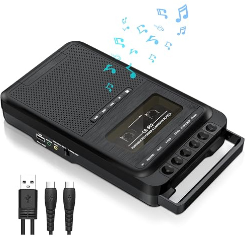 Gracioso Portable Cassette to MP3 Converter via U Disk/SD Card or PC