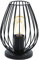 EGLO Tischlampe Newtown, 1 flammige Vintage Tischleuchte, Nachttischlampe aus Stahl, Farbe: Schwarz, Fassung: E27, inkl. Schalter