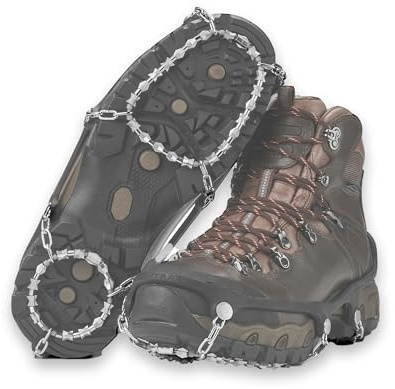 Yaktrax Diamond Grip All-Surface Traction Cleats for Walking on Ice and Snow (1 Pair), Large , Black