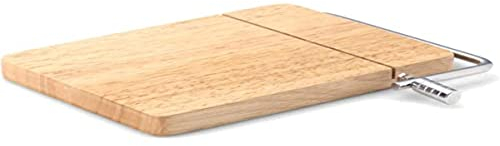 Continenta Käseschneider, Käse Schneidebrett, Käsebrett aus Gummibaumholz, Größe: 24 x 17,5 x 2 cm