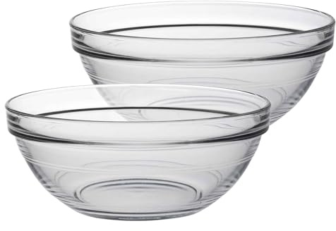 Duralex Lys en Verre Stacking Bols pour la Cuisine, Service - 17cm (7) - Paquet de 6