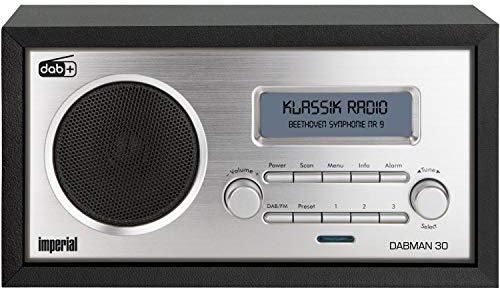IMPERIAL DABMAN 30 – DAB+ Radio (Digitalradio, DAB+/DAB/UKW/FM, AUX-In, 3 Stationstasten am Gerät) – Schwarz
