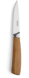 Kuppels Küchenmesser WOOD | Klingenlänge 9 cm | scharfes Küchenmesser mit Akazienholzgriff | Klinge aus gehärtetem Edelstahl | Küchenmesser für präzises Schneiden | Schälmesser scharf