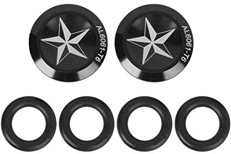 Fahrradlenker Endkappen, G335 Aluminiumlegierung CNC Mountainbike Endstopfen Klappbarer Fahrradgriff Endkappen Radsport Sportzubehör(Schwarz)