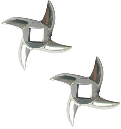 2 Pack #22 Meat Grinder Blade Stainless Steel Knife Cutter Replacement for Grinders