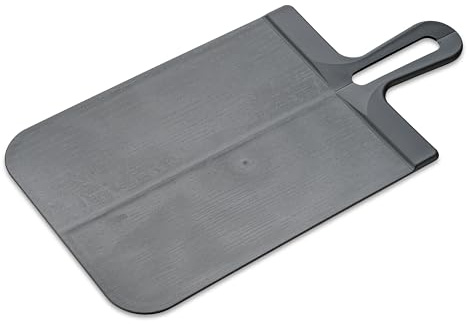 Koziol SNAP S & L Schneidebrett | faltbar, mit Griff, klingenschonend | biozirkulärer Kunststoff, langlebig, kompakt, spülmaschinengeeignet | Küche, Haushalt (nature ash grey, L)