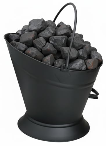 Almineez Vintage Style Large Fireside Waterloo Coal Scuttle Hod Coal Fire Wood Burner, Coal Bucket Wood Log Holder Coal Scuttle Kindling Bucket Metal