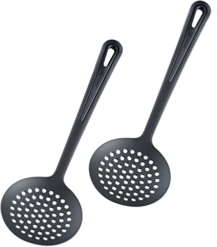 Westmark Schiumarola, 2 pezzi, Termo-resistente fino a 270 °C, PPA, Lunghezza: 32,2 cm, Gentle Plus, Nero, 285022E5