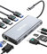 11-in-1 HUB USB C Multiport Adapter, Aplimln Ethernet LAN Netzwerkadapter mit 4K-HDMI VGA Adapter, USB 3.0&2.0 Ports, SD/TF-Kartenles, 3.5mm AUX, USB C Docking Station für MacBook Pro/Air Laptops