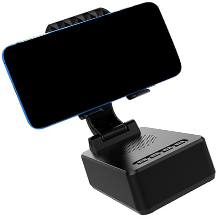 Soporte plegable para teléfono, altavoz, rotación de sonido envolvente, base estable para teléfonos, vídeo, hogar, viajes al aire libre, base antideslizante, soporte para teléfono con sonido