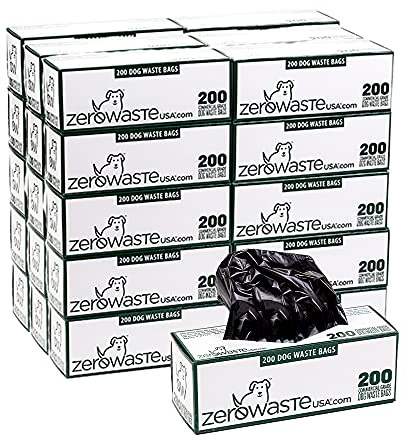 Zero Waste USA 6,000 Premium Dog Waste Station Refill Roll Bags - Up to 40% Thicker & Stronger than Competitor Bags - Guaranteed to Fit Any Commercial Roll Bag Dispenser - 30 Rolls of 200 Bags