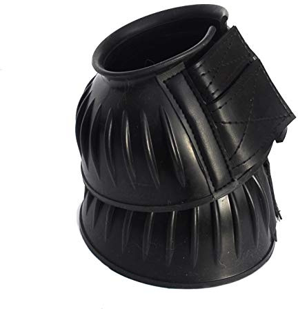 Rhinegold Elite Velcro Over-Reach Boot-Large-Black