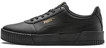 PUMA Damen Carina L Sneakers, Puma Black-Puma Black-Puma Team Gold, 37.5 EU