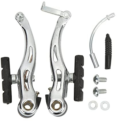 1 Pairs Bike Brakes Set, Bike V Brakes Set, Mountain Front and Rear Bike Brake with Bike Brake Cables Wire,1Pieces Brake Cable Pipe Manual Brake Alloy Steel Sportinggoods Bicycles And Spare Parts