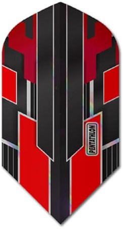 US Darts 3 Sets (9 Flights) Pentathlon Shimmer Red 100 Micron Ex-Tough Slim Dart Flights