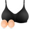 ONEFENG Prothese BH-Set mit Silikon Brüste,Konkave Silikon Einlagen Pads Mastektomie Alltags Damen BH Ohne Bügel,Unterwäsche Einsätze Padding