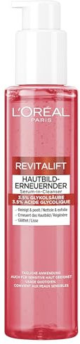 L'Oréal Paris Hautbilderneuerndes Reinigungsgel für Frauen: eine Reinigung für ein geglättetes und sofort erneuertes Hautbild mit 3,5 Prozent Glykolsäure, Revitalift, 1x 150ml