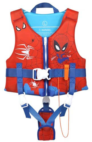 Toddler Swim Vest Neoprene Adjustable Safety Strap 20-90lbs Kids Floaties Buoyancy Jacket for 1-9Y Boys and Girls,Child Swimming Vest on Pool/Boating/Beach/Learn to Swim Aid（S）