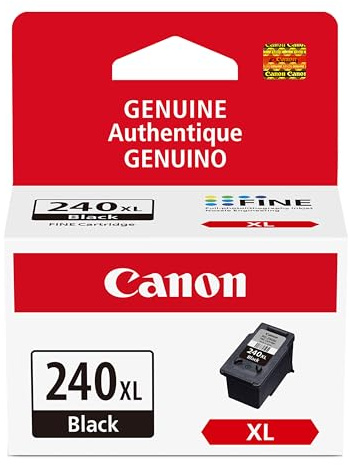 Canon PG-240 XL Genuine Black Ink Cartridge, Compatible with MG2120/3120/4120, MX512/432/472/372/392/522/532/452, MG2220/3220/4220/3520/3620, TS5120